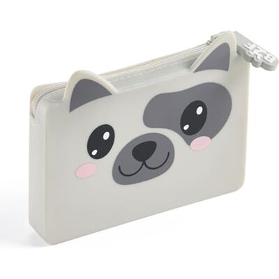 MR19845 Back2Fun Etui na karty dla dzieci z zewnętrzną kieszenią na kartę do przenoszenia, wielofunkcyjny silikonowy futerał: klucze, monety lub małe przedmioty, tłoczone uszy, styl Kawaii, szczeniak MR19845 Back2Fun Etui na karty dla dzieci z zewnętrzną kieszenią na kartę do przenoszenia, wielofunkcyjny silikonowy futerał: klucze, monety lub małe przedmioty, tłoczone uszy, styl Kawaii, szczeniak
