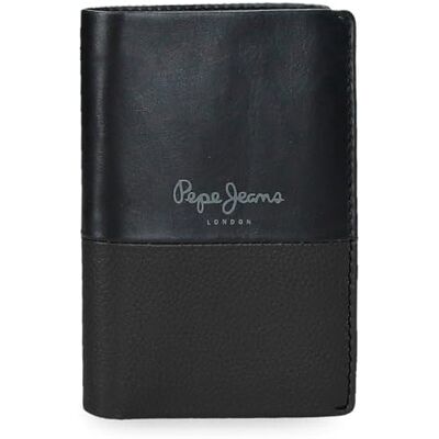 7832034 Pepe Jeans Podwójny pionowy portfel z portmonetką czarny 8,5x11,5x1 cm Skóra by Joumma Bags, Czarny (Black), Talla única, Pionowy portfel z portfelem 7832034 Pepe Jeans Podwójny pionowy portfel z portmonetką czarny 8,5x11,5x1 cm Skóra by Joumma Bags, Czarny (Black), Talla única, Pionowy portfel z portfelem