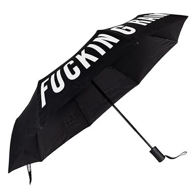 AUM2420456 Fisura Oryginalny składany parasol „f*cking rain”. Mini parasolka czarno-biała. Mała parasolka damska. Automatyczny składany parasol. Parasol podróżny. AUM2420456 Fisura Oryginalny składany parasol „f*cking rain”. Mini parasolka czarno-biała. Mała parasolka damska. Automatyczny składany parasol. Parasol podróżny.