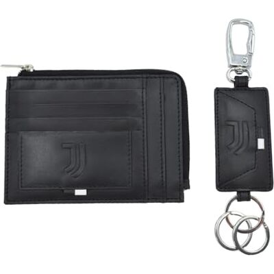 133443 JUVE JUVENTUS Juve, zestaw etui na karty kredytowe i brelok 100% skóra 133443 męski, standardowy, czarne, Taglia unica 133443 JUVE JUVENTUS Juve, zestaw etui na karty kredytowe i brelok 100% skóra 133443 męski, standardowy, czarne, Taglia unica