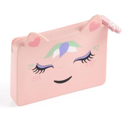 MR19849 Back2Fun Etui na karty dla dzieci z zewnętrzną kieszenią na kartę do przenoszenia, wielofunkcyjny silikonowy futerał: klucze, monety lub małe przedmioty, tłoczone uszy, styl Kawaii, jednorożec MR19849 Back2Fun Etui na karty dla dzieci z zewnętrzną kieszenią na kartę do przenoszenia, wielofunkcyjny silikonowy futerał: klucze, monety lub małe przedmioty, tłoczone uszy, styl Kawaii, jednorożec