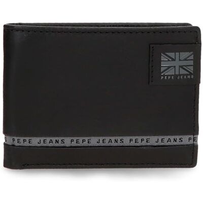 7184241 Pepe Jeans Portfel z portfelem z portfelem czarny 12,5x9,5x1 cm Skóra by Joumma Bags, Czarny (Black), Talla única, Portfel z portfelem 7184241 Pepe Jeans Portfel z portfelem z portfelem czarny 12,5x9,5x1 cm Skóra by Joumma Bags, Czarny (Black), Talla única, Portfel z portfelem