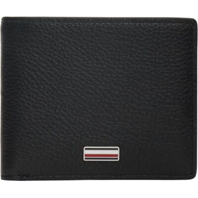 AM0AM14495BDSOS Tommy Hilfiger Męski portfel Th Central Mini Cc AM0AM14495 składany portfel, czarny, jeden rozmiar AM0AM14495BDSOS Tommy Hilfiger Męski portfel Th Central Mini Cc AM0AM14495 składany portfel, czarny, jeden rozmiar
