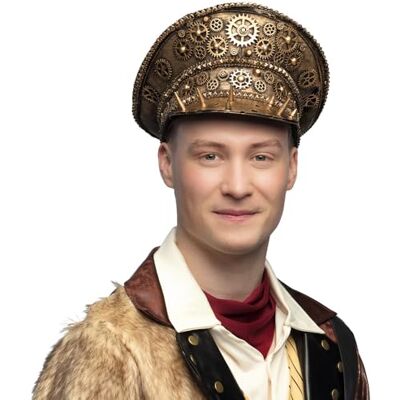 Boland Czapka Steampunk Gearpunk, 57 cm Nakrycie głowy do kostiumu retro na karnawał, cosplay i imprezę tematyczną Boland Czapka Steampunk Gearpunk, 57 cm Nakrycie głowy do kostiumu retro na karnawał, cosplay i imprezę tematyczną