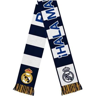 RM26SC Icon Sports Oficjalnie licencjonowany szalik międzynarodowych klubów piłkarskich wysokiej jakości akrylowy dwustronny szalik unisex w paski dla dorosłych, Real madryt, rozmiar uniwersalny RM26SC Icon Sports Oficjalnie licencjonowany szalik międzynarodowych klubów piłkarskich wysokiej jakości akrylowy dwustronny szalik unisex w paski dla dorosłych, Real madryt, rozmiar uniwersalny