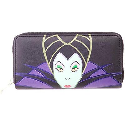 MW364147MMA Disney Maleficent 2 Damski portfel z zamkiem błyskawicznym, Czarny, 20cm, Czysty portfel MW364147MMA Disney Maleficent 2 Damski portfel z zamkiem błyskawicznym, Czarny, 20cm, Czysty portfel