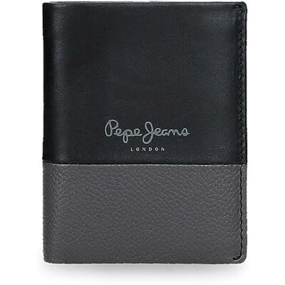 7831131 Pepe Jeans Dual Portfel Pionowy z Portmonetką Czarny 8,5x10,5x1 cms Skóra, czarny, Talla única, Portfolio pionowe z toreb 7831131 Pepe Jeans Dual Portfel Pionowy z Portmonetką Czarny 8,5x10,5x1 cms Skóra, czarny, Talla única, Portfolio pionowe z toreb