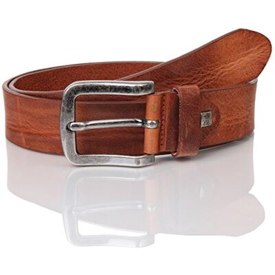 23107 LINDENMANN The Art of Belt męski skórzany pasek, pasek męski, skóra bydlęca, unisex, koniak, brązowy, 110 23107 LINDENMANN The Art of Belt męski skórzany pasek, pasek męski, skóra bydlęca, unisex, koniak, brązowy, 110