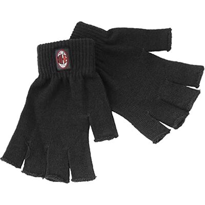 141474 MILAN AC Milan Unisex_Adult 141474 rękawica na specjalne okazje, czarna, jeden rozmiar 141474 MILAN AC Milan Unisex_Adult 141474 rękawica na specjalne okazje, czarna, jeden rozmiar