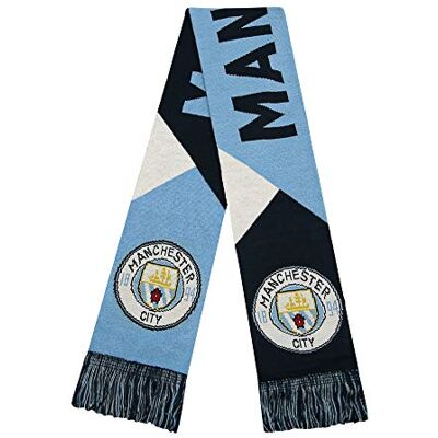 MC16SC English Premiership Manchester City męski szalik drużynowy Facet, niebieski, OSFM MC16SC English Premiership Manchester City męski szalik drużynowy Facet, niebieski, OSFM