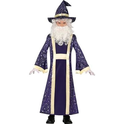 FIESTAS GUIRCA Kostium Czarodzieja Dziecięcego Szata, Pasek i Czapka Kostiumy Magii i Czarodziejstwa na Halloween, Karnawał i Magiczne Imprezy Studenckie Idealny dla dzieci FIESTAS GUIRCA Kostium Czarodzieja Dziecięcego Szata, Pasek i Czapka Kostiumy Magii i Czarodziejstwa na Halloween, Karnawał i Magiczne Imprezy Studenckie Idealny dla dzieci