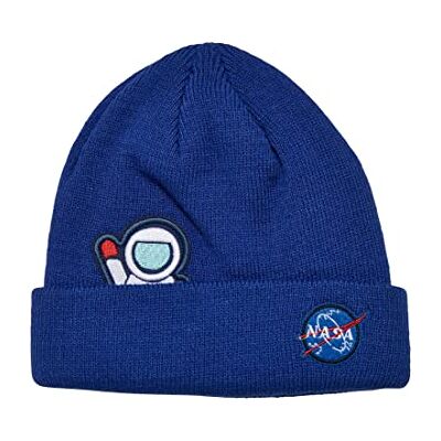 MTK2081 Mister Tee Czapka beanie dla dzieci NASA Embroidery Kids, Royal, L-XL MTK2081 Mister Tee Czapka beanie dla dzieci NASA Embroidery Kids, Royal, L-XL