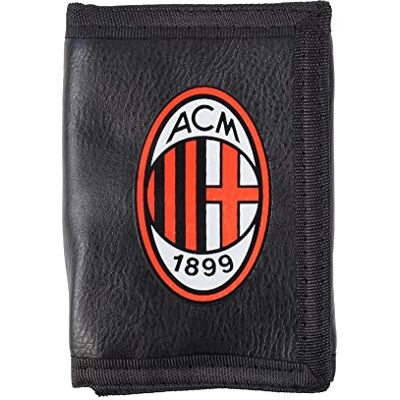 141836 AC Milan Portfel unisex z zapięciem na rzepy, akcesoria podróżne, portfel, czarny, standardowy 141836 AC Milan Portfel unisex z zapięciem na rzepy, akcesoria podróżne, portfel, czarny, standardowy