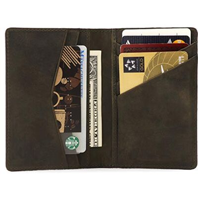 Otto Angelino Prawdziwa skóra Ultra Slim Bifold etui na karty i portfel unisex (Olive) Otto Angelino Prawdziwa skóra Ultra Slim Bifold etui na karty i portfel unisex (Olive)