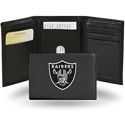 RTR1702 NFL Oakland Raiders haftowany portfel z prawdziwej skóry potrójnie RTR1702 NFL Oakland Raiders haftowany portfel z prawdziwej skóry potrójnie