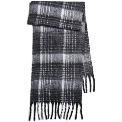 17152109 Pcnatrisse Long Scarf Pb Bc, Czarny/wzór: Cloud Dancer, jeden rozmiar 17152109 Pcnatrisse Long Scarf Pb Bc, Czarny/wzór: Cloud Dancer, jeden rozmiar