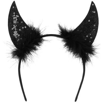 Boland Zestaw 4 tiar Devil Diamond, opaska do włosów do kostiumu diabła lub demona Boland Zestaw 4 tiar Devil Diamond, opaska do włosów do kostiumu diabła lub demona