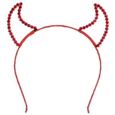 Boland Zestaw 4 tiar Devil Diamond, opaska do włosów do kostiumu diabła lub demona Boland Zestaw 4 tiar Devil Diamond, opaska do włosów do kostiumu diabła lub demona