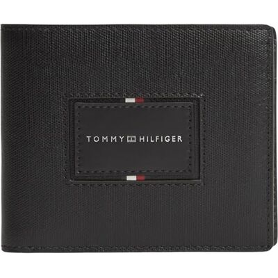 AM0AM14506BDSOS Tommy Hilfiger Men Th Foundation Cc and Coin AM0AM14506 składany portfel, czarny, jeden rozmiar AM0AM14506BDSOS Tommy Hilfiger Men Th Foundation Cc and Coin AM0AM14506 składany portfel, czarny, jeden rozmiar