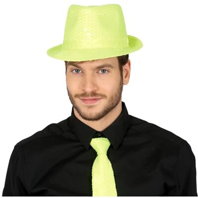 FIESTAS GUIRCA Czapka Gangster z cekinami (jeden rozmiar) dodatek do kostiumu na imprezę z lat 20. i uroczystości z epoki idealna dla dorosłych unisex FIESTAS GUIRCA Czapka Gangster z cekinami (jeden rozmiar) dodatek do kostiumu na imprezę z lat 20. i uroczystości z epoki idealna dla dorosłych unisex