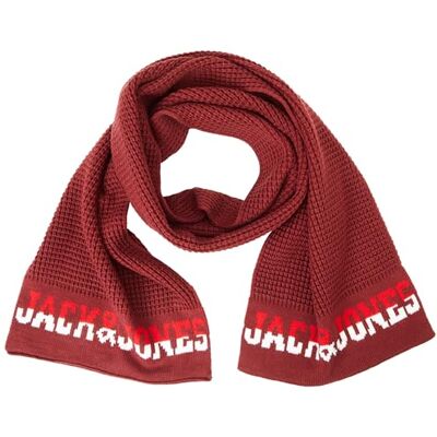 12236504 JACK & JONES Męskie jacwaffle szalik, Cabernet, jeden rozmiar 12236504 JACK & JONES Męskie jacwaffle szalik, Cabernet, jeden rozmiar