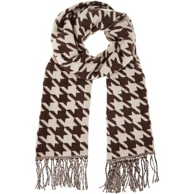 10291261 VERO MODA VMSILJA Scarf Boo Szal, Coffee Bean/Szczegóły: Oatmeal/Houndstooth, One Size, Coffee Bean/Szczegóły: OATMEAL/HOUNDSTOOTH, jeden rozmiar 10291261 VERO MODA VMSILJA Scarf Boo Szal, Coffee Bean/Szczegóły: Oatmeal/Houndstooth, One Size, Coffee Bean/Szczegóły: OATMEAL/HOUNDSTOOTH, jeden rozmiar