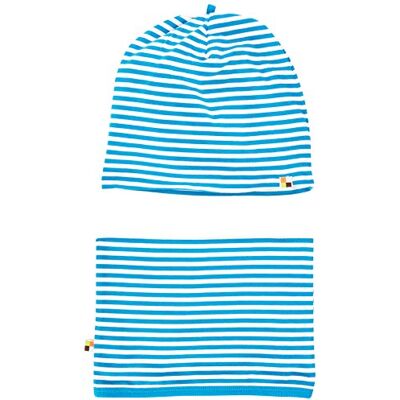 7200 loud + proud Unisex zestaw dla dzieci szalik z wężem, z certyfikatem GOTS czapka beanie, Petrol, 62-68 7200 loud + proud Unisex zestaw dla dzieci szalik z wężem, z certyfikatem GOTS czapka beanie, Petrol, 62-68