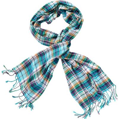 E387811212/COLLIN CHK SCARF Tommy Hilfiger Szal męski, w kratkę E387811212 / COLLIN CHK SCARF, Wielokolorowy (354 French Turquoise/Green Lake/Multi), jeden rozmiar E387811212/COLLIN CHK SCARF Tommy Hilfiger Szal męski, w kratkę E387811212 / COLLIN CHK SCARF, Wielokolorowy (354 French Turquoise/Green Lake/Multi), jeden rozmiar