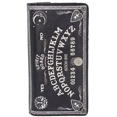 Nemesis Now Spirit Board Tłoczona torebka Ouija 19 cm, skóra PU, czarny, klasyczny czarno-biały wzór tablicy spirytusowej, magiczny i stylowy, piękne tłoczone detale Nemesis Now Spirit Board Tłoczona torebka Ouija 19 cm, skóra PU, czarny, klasyczny czarno-biały wzór tablicy spirytusowej, magiczny i stylowy, piękne tłoczone detale