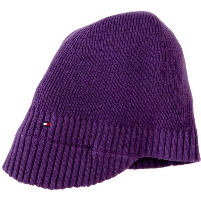 Tommy Hilfiger SIENNA BASIC KNITTED CAP E480415814 damskie czapki, rozmiar 0 fioletowy (DELTONA PURPLE 549), fioletowy, jeden rozmiar Tommy Hilfiger SIENNA BASIC KNITTED CAP E480415814 damskie czapki, rozmiar 0 fioletowy (DELTONA PURPLE 549), fioletowy, jeden rozmiar