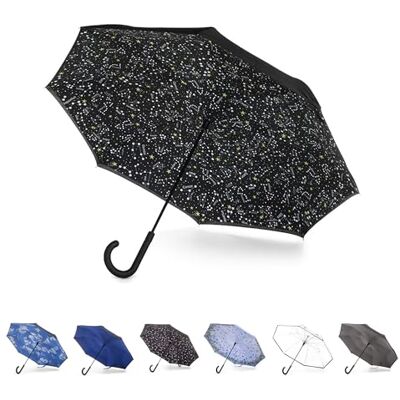 901 Totes Inbrella składany parasol, znak zodiaku, jeden rozmiar, InBrella automatyczne zamykanie parasol z hakiem J, odporny na wiatr i deszcz, Zodiak, Jeden rozmiar, InBrella Odwrócone automatyczne 901 Totes Inbrella składany parasol, znak zodiaku, jeden rozmiar, InBrella automatyczne zamykanie parasol z hakiem J, odporny na wiatr i deszcz, Zodiak, Jeden rozmiar, InBrella Odwrócone automatyczne