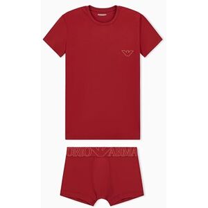 EM000398 EMPORIO ARMANI Męska koszulka Megalogo + Trunk, Czerwony, M EM000398 EMPORIO ARMANI Męska koszulka Megalogo + Trunk, Czerwony, M