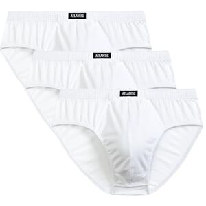 3BMP-006 ATLANTIC UNDERWEAR 3-pak Slipy męskie, 100% bawełna, klasyczny krój, dopasowane, białe XL 3BMP-006 ATLANTIC UNDERWEAR 3-pak Slipy męskie, 100% bawełna, klasyczny krój, dopasowane, białe XL
