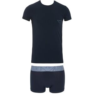 EM000398 EMPORIO ARMANI Męska koszulka MEGALOGO + Trunk, niebieska, XXL, NIEBIESKI, XXL EM000398 EMPORIO ARMANI Męska koszulka MEGALOGO + Trunk, niebieska, XXL, NIEBIESKI, XXL