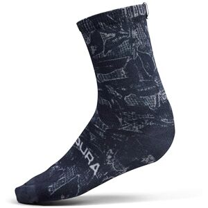 R-E120 Endura Męskie skarpety rowerowe z nadrukiem Grid Floral Ltd, czarne, L-XL R-E120 Endura Męskie skarpety rowerowe z nadrukiem Grid Floral Ltd, czarne, L-XL