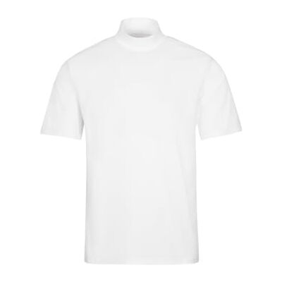 537209-001 Trigema T-shirt ze stójką, biały, XL 537209-001 Trigema T-shirt ze stójką, biały, XL