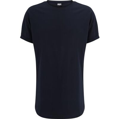 TB1561 Urban Classics Męski T-Shirt Long Shaped Turnup Tee, luźny T-shirt dla mężczyzn, długi krój, dostępny w wielu kolorach, rozmiary XS-5XL, granatowy, M TB1561 Urban Classics Męski T-Shirt Long Shaped Turnup Tee, luźny T-shirt dla mężczyzn, długi krój, dostępny w wielu kolorach, rozmiary XS-5XL, granatowy, M