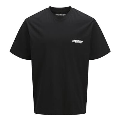 12273442-4706141 JACK & JONES Męski T-shirt z nadrukiem na plecach, czarny, M 12273442-4706141 JACK & JONES Męski T-shirt z nadrukiem na plecach, czarny, M