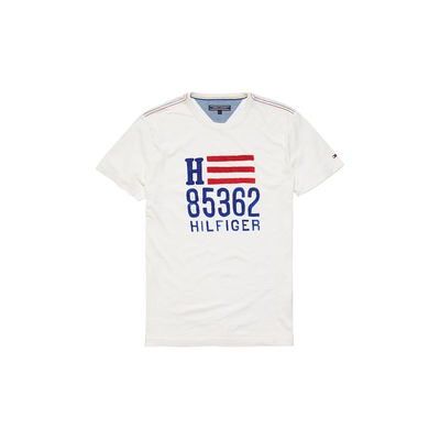 887872846-118 Tommy Hilfiger Męski T-shirt TOM TEE S/S RF, jednokolorowy, Biały (Snow White Eur 118), S 887872846-118 Tommy Hilfiger Męski T-shirt TOM TEE S/S RF, jednokolorowy, Biały (Snow White Eur 118), S