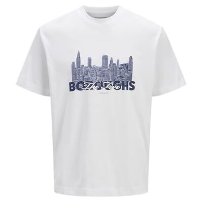 12272981-4701808 Jack & Jones Jorboston Graphic Type Tee SS Crew Neck, Bright White, S 12272981-4701808 Jack & Jones Jorboston Graphic Type Tee SS Crew Neck, Bright White, S