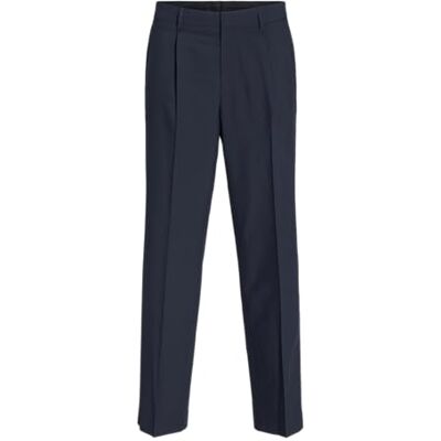 12260071 JACK & JONES Męskie spodnie garniturowe JPRBUSHWICK Relaxed Fit spodnie do garnituru, Dark Navy/Fit: Relaxed Fit, 52 12260071 JACK & JONES Męskie spodnie garniturowe JPRBUSHWICK Relaxed Fit spodnie do garnituru, Dark Navy/Fit: Relaxed Fit, 52