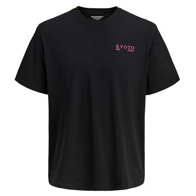 12285404-4858165 JACK & JONES Jorbradley Kyoto Tee Ss C.N Stmss25, czarny, XL 12285404-4858165 JACK & JONES Jorbradley Kyoto Tee Ss C.N Stmss25, czarny, XL