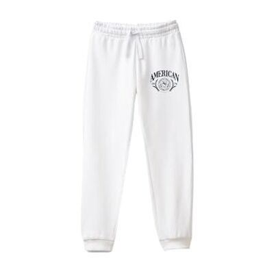 ACPAN237 Blanc Taille XL AMERICAN COLLEGE USA Spodnie do joggingu Mężczyźni Kobiety Mieszane, biały, XL ACPAN237 Blanc Taille XL AMERICAN COLLEGE USA Spodnie do joggingu Mężczyźni Kobiety Mieszane, biały, XL
