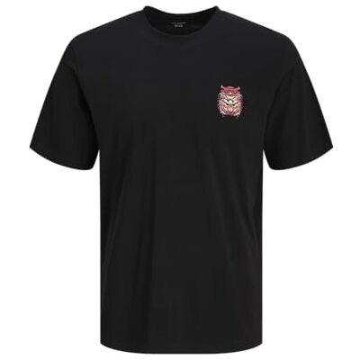 12280254-4789959 JACK & JONES Koszulka męska Jorlife Ss Crew Neck SMU, czarny, S 12280254-4789959 JACK & JONES Koszulka męska Jorlife Ss Crew Neck SMU, czarny, S