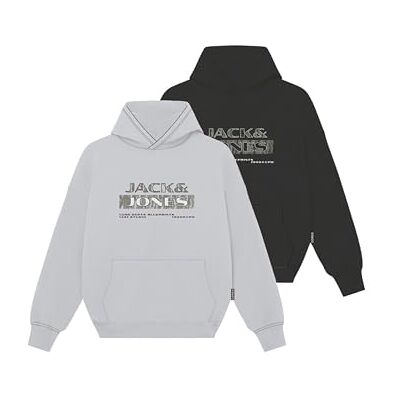 12291393-4937943 JACK & JONES Jcostance Branding Sweat Hood 2Pk Mp, Vapor Blue, XL 12291393-4937943 JACK & JONES Jcostance Branding Sweat Hood 2Pk Mp, Vapor Blue, XL