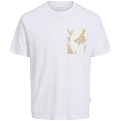 12272995-4701886 Jack & Jones Jorsplit Aop Pocket Tee SS Crew Neck, Bright White, M 12272995-4701886 Jack & Jones Jorsplit Aop Pocket Tee SS Crew Neck, Bright White, M