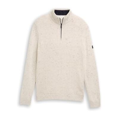 1048713 TOM TAILOR Sweter męski, 36943 Offwhite Melange Multi Neps, 3XL 1048713 TOM TAILOR Sweter męski, 36943 Offwhite Melange Multi Neps, 3XL