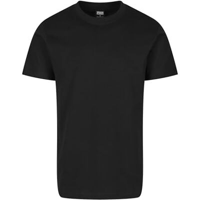 TB2684 Urban Classics Męski, podstawowy t-shirt z krótkim rękawem, jednokolorowy z bawełny, z okrągłym dekoltem, Regular Fit, wiele kolorów, rozmiar S do 5XL, czarny (7), S TB2684 Urban Classics Męski, podstawowy t-shirt z krótkim rękawem, jednokolorowy z bawełny, z okrągłym dekoltem, Regular Fit, wiele kolorów, rozmiar S do 5XL, czarny (7), S