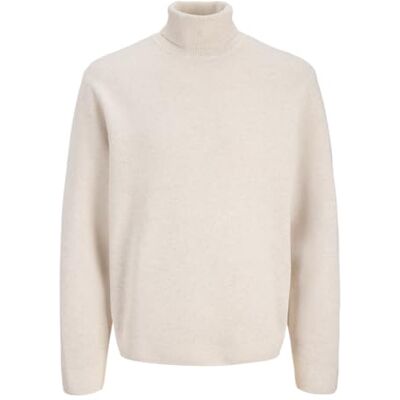 12285093-4871966 JACK & JONES Jprblamilano Stitch Knit Roll Neck, Cloud Dancer, XS 12285093-4871966 JACK & JONES Jprblamilano Stitch Knit Roll Neck, Cloud Dancer, XS