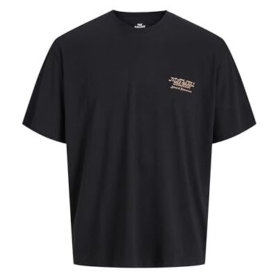 12278390-4771228 JACK & JONES Męski T-shirt z nadrukiem, czarny, XL 12278390-4771228 JACK & JONES Męski T-shirt z nadrukiem, czarny, XL